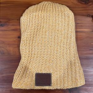 NWOT Love Your Melon Gold Knit Beanie